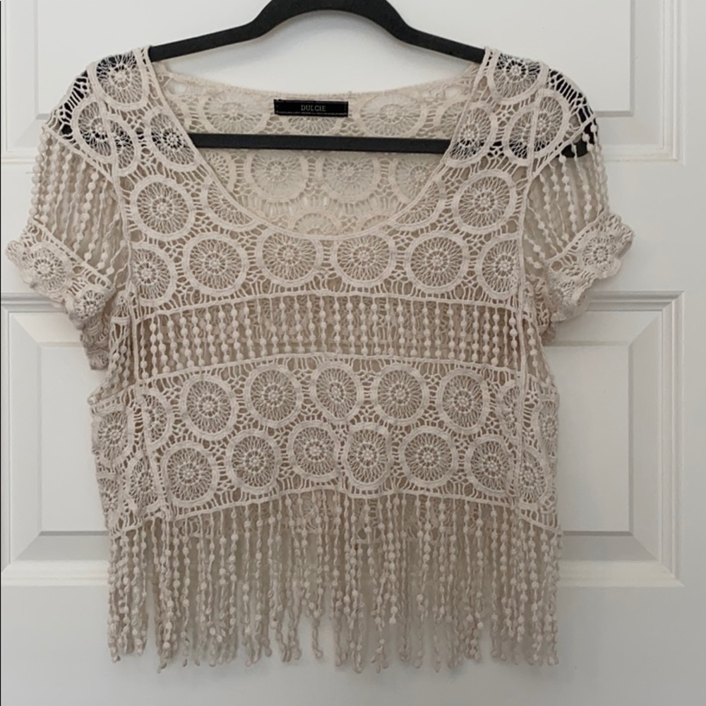 Boho style cropped top